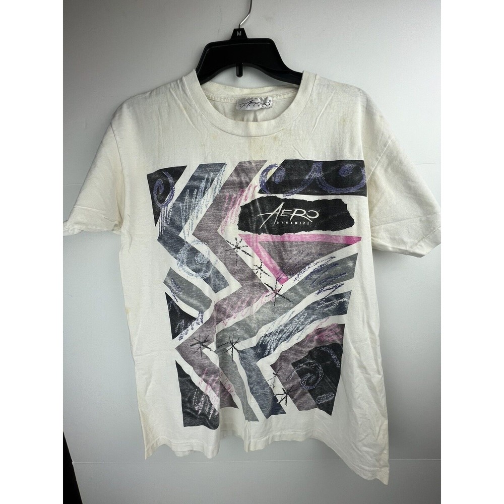 Aero Dynamics Skateboard Skate Surf Skater Retro Stars M T-Shirt USA VTG 80s 90s
